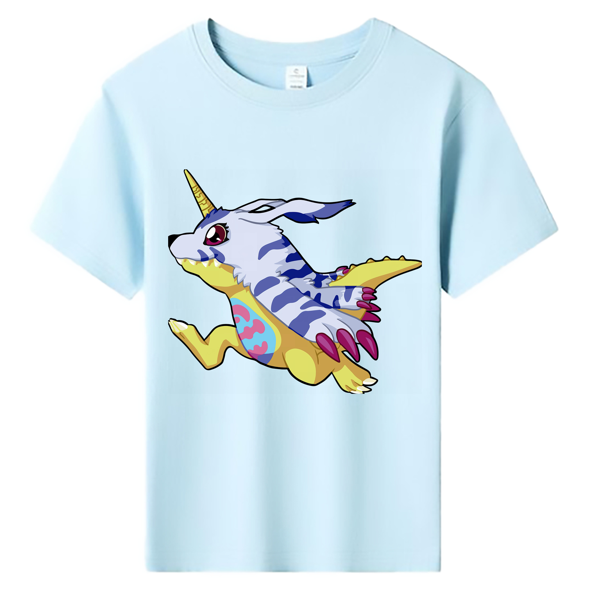 （画像用） Digimon デジタルモンスター/デジモン 綿100％キッズTシャツ（フロントプリント）